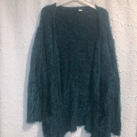 Sweaters - Emerald green fuzzy sweater/cardigan Sweaters - Emerald green fuzzy sweater/cardigan